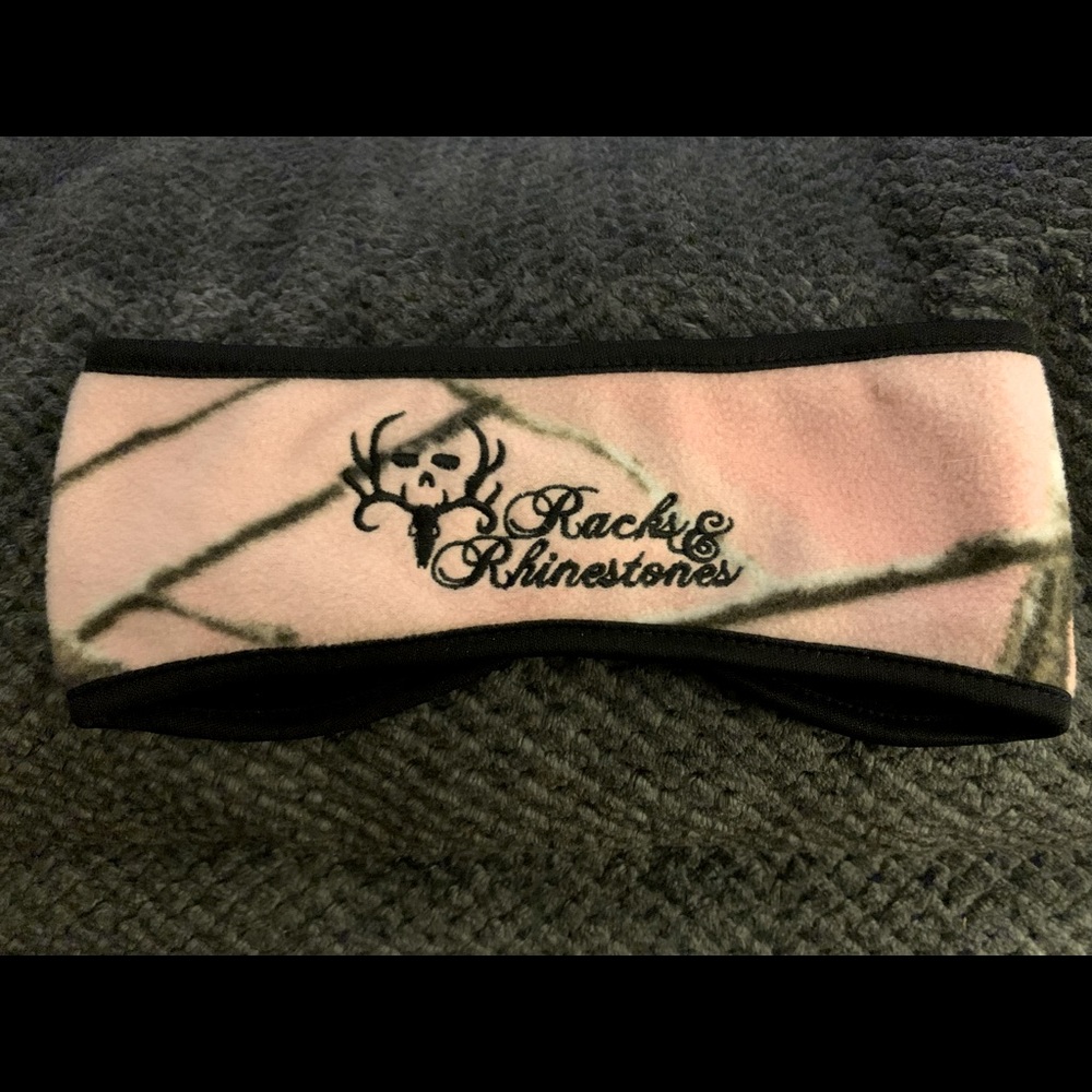Hunting Pink Camo fleece headband ear warmer